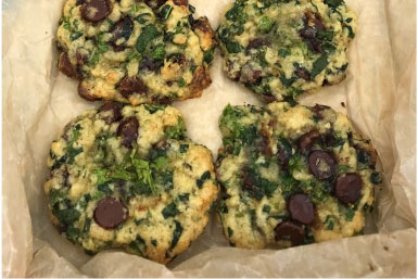 Kale cookies made with kale grown in the WCC Student Food Forest Kale cookies made with kale grown in the WCC Student Food Forest