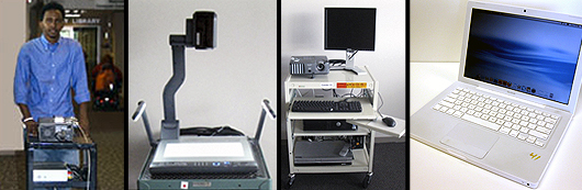 A composite image of Classroom technologies A composite image of Classroom technologies