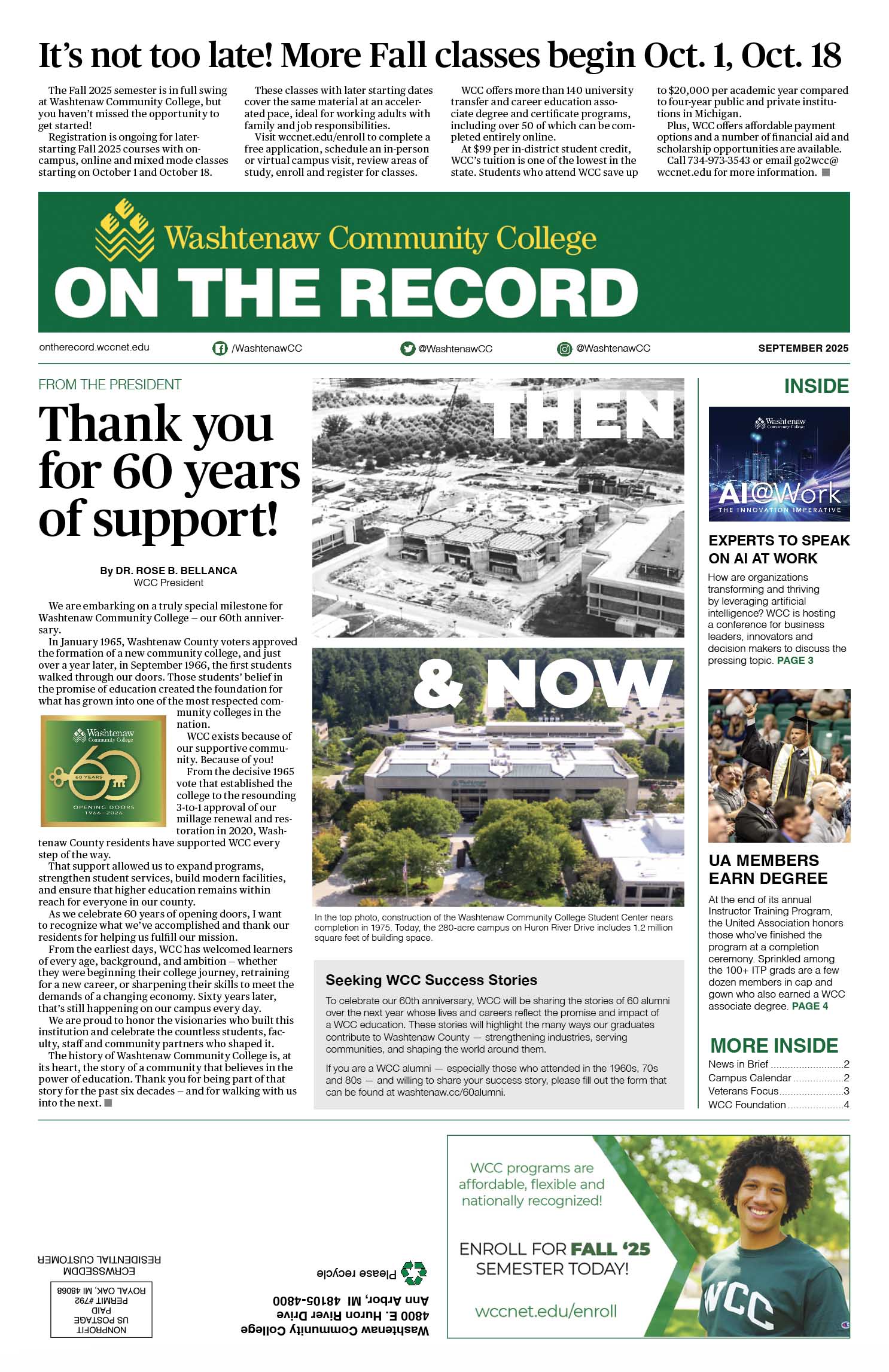 on the record cover, sept 25